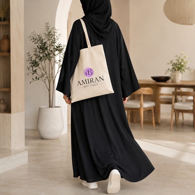 Lightweight Breathable Daily Wear Abaya V1 - Demo Product Image - Amiran Boutique